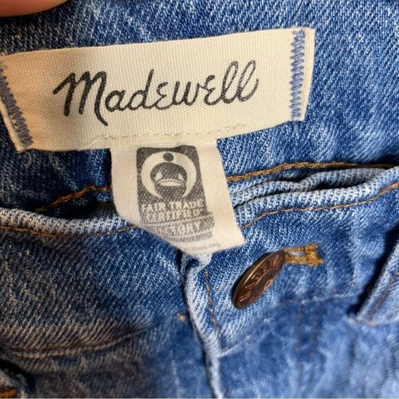 Madewell high rise denim short cut off distressed - Picture 4 of 9